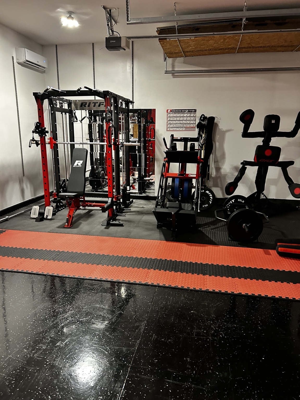 Conditioning rack, bench and weights